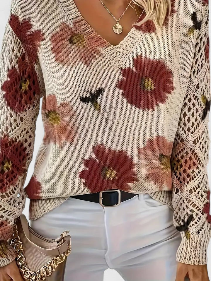 Aurélie – Timeless Floral Sweater