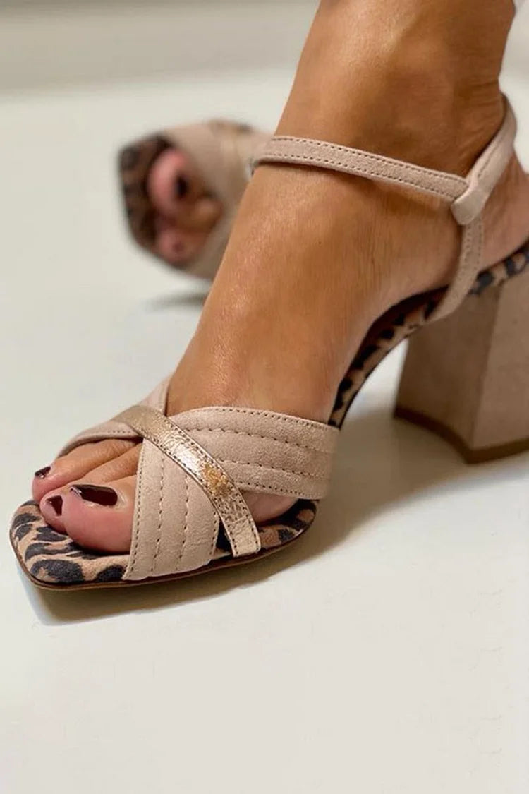 DALIA | HEEL SANDALS WITH CROSS STRAP