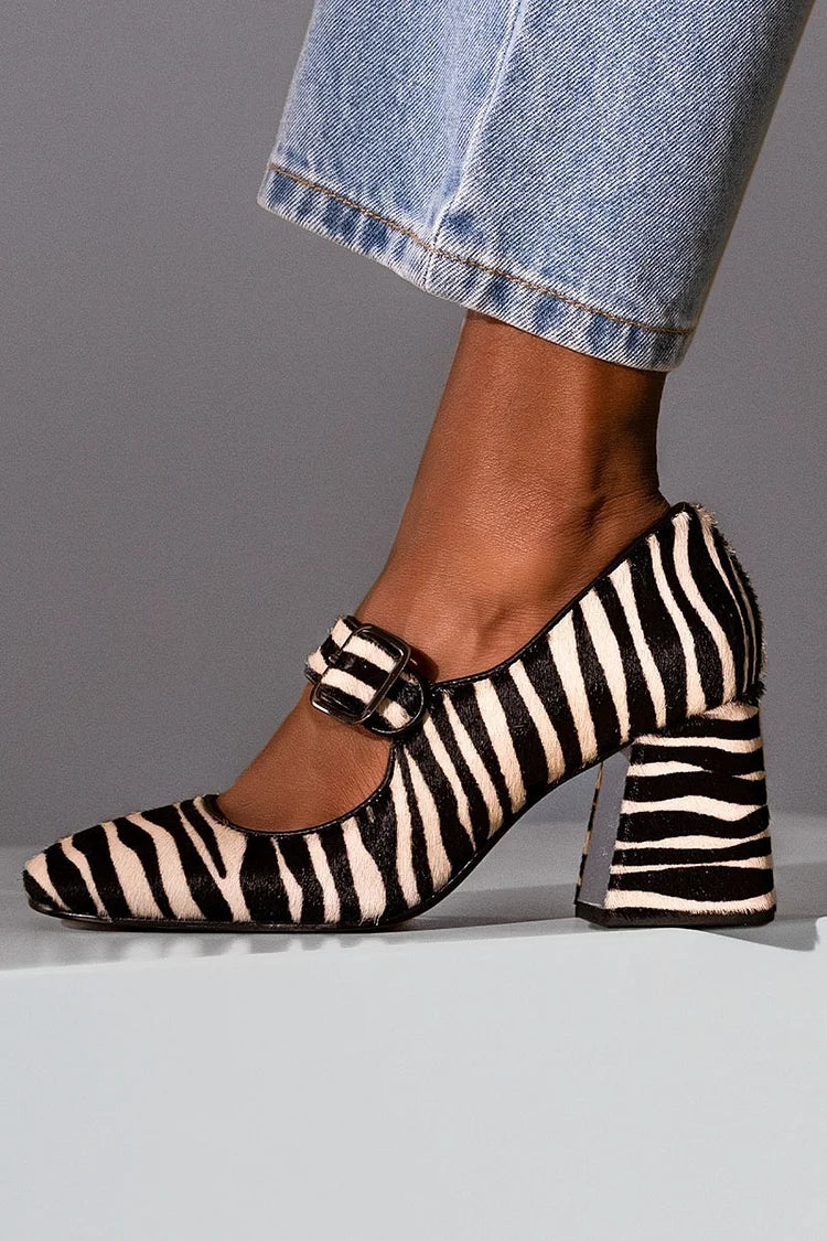 Margaux™ – Elegant Zebra Heels