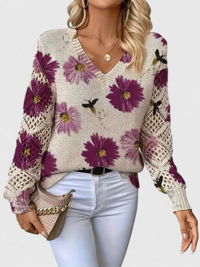 Aurélie – Timeless Floral Sweater