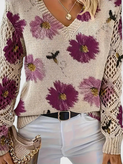 Aurélie – Elegant Floral Cardigan
