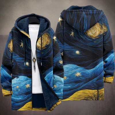 Frederik – Elegant Starry Night Hooded Jacket