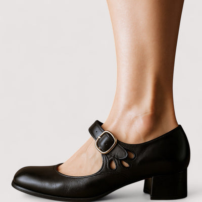 Amelia – Elegant Orthopedic Leather Sandals with Wedge Sole