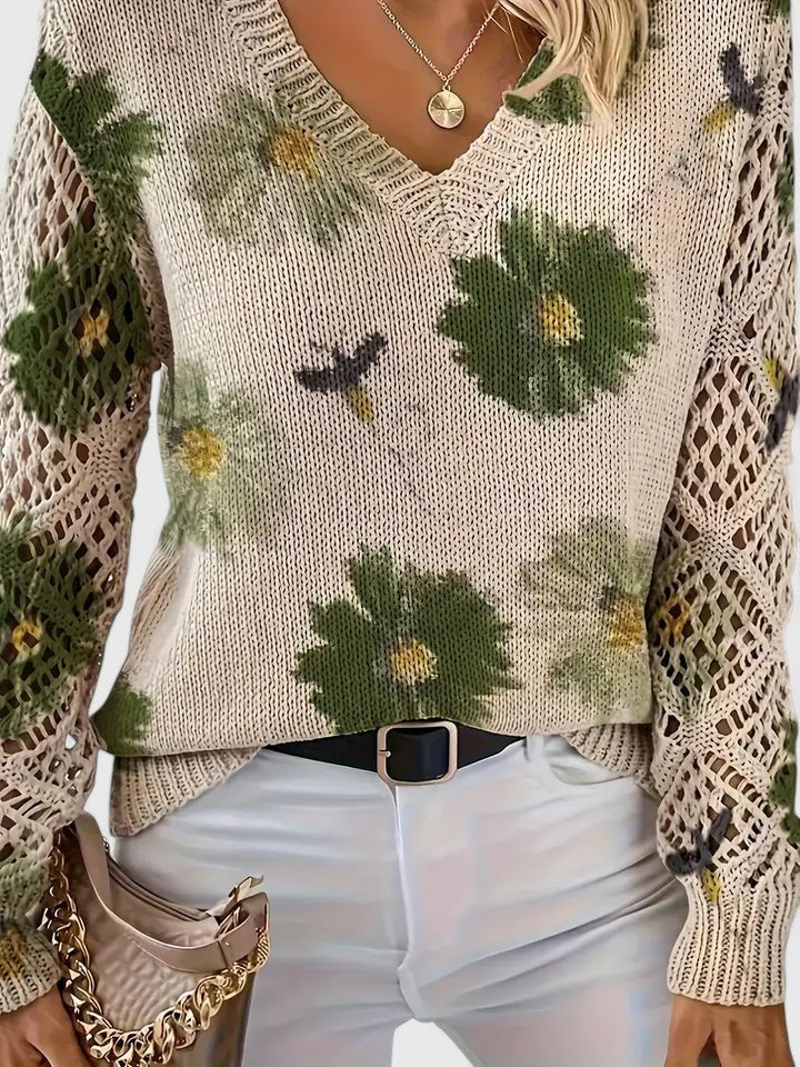 Aurélie – Elegant Floral Cardigan