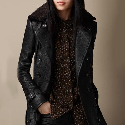 Victoria™ – Elegant Leather Coat