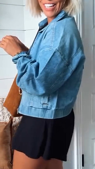 Valentina | Timeless Denim Zip Jacket