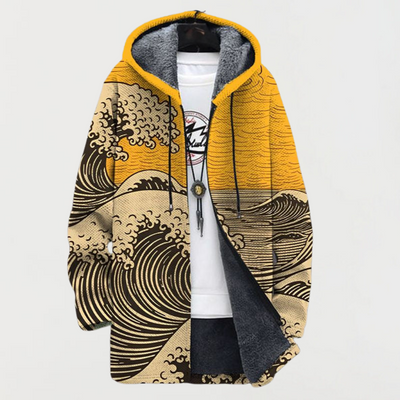 Kai – Elegant Wave Art Hoodie