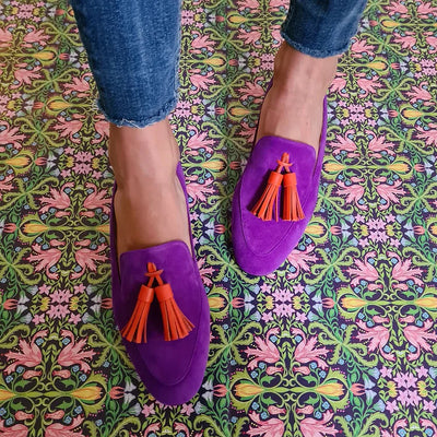 Rina – Elegant Purple Tassel Loafer