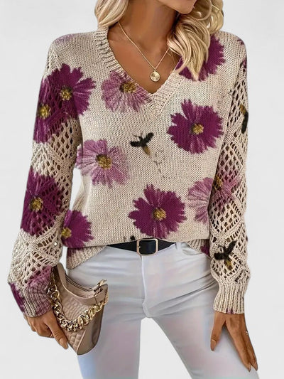 Aurélie – Elegant Floral Cardigan