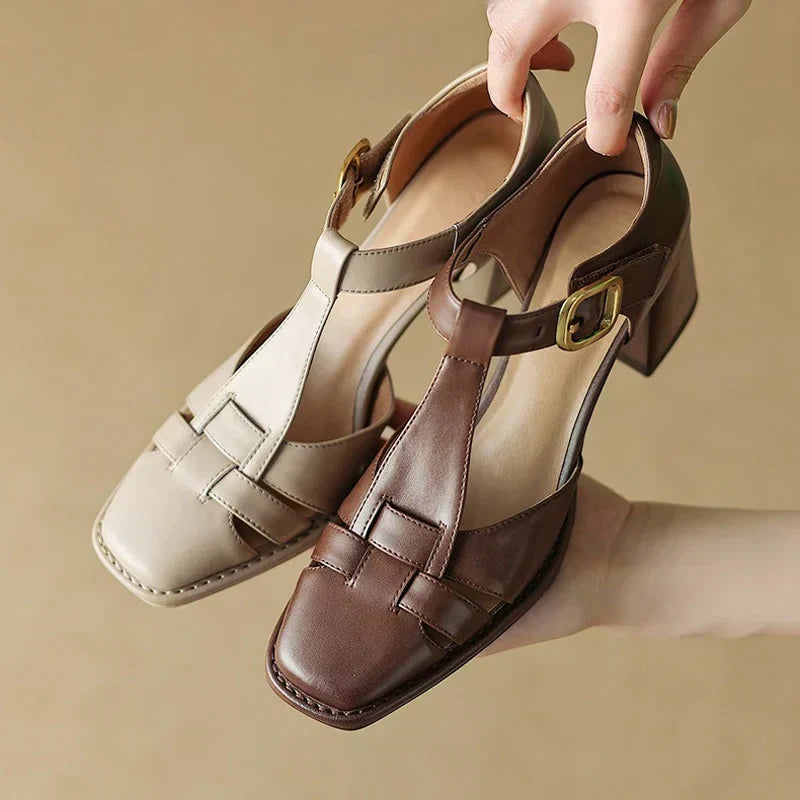 Michela – Elegant Square Toe Sandals