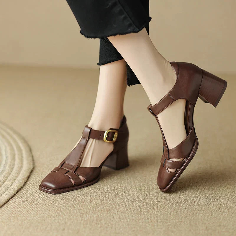 Michela – Elegant Square Toe Sandals