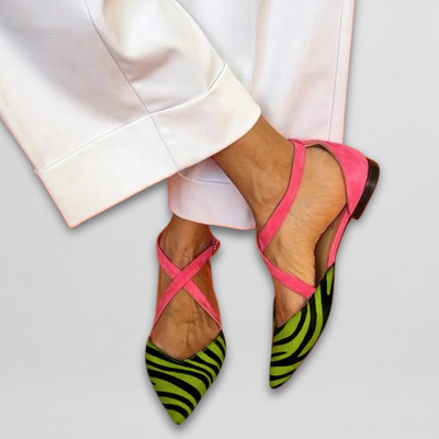 Élise™ – Elegant Ballet Flats with Straps
