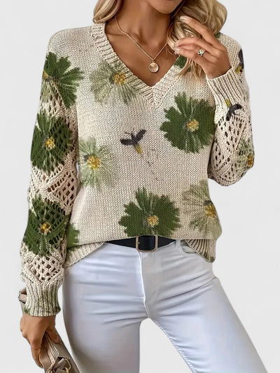 Aurélie – Timeless Floral Sweater