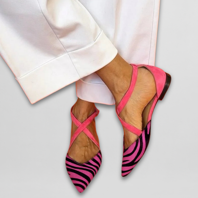 Élise™ – Elegant Ballet Flats with Straps