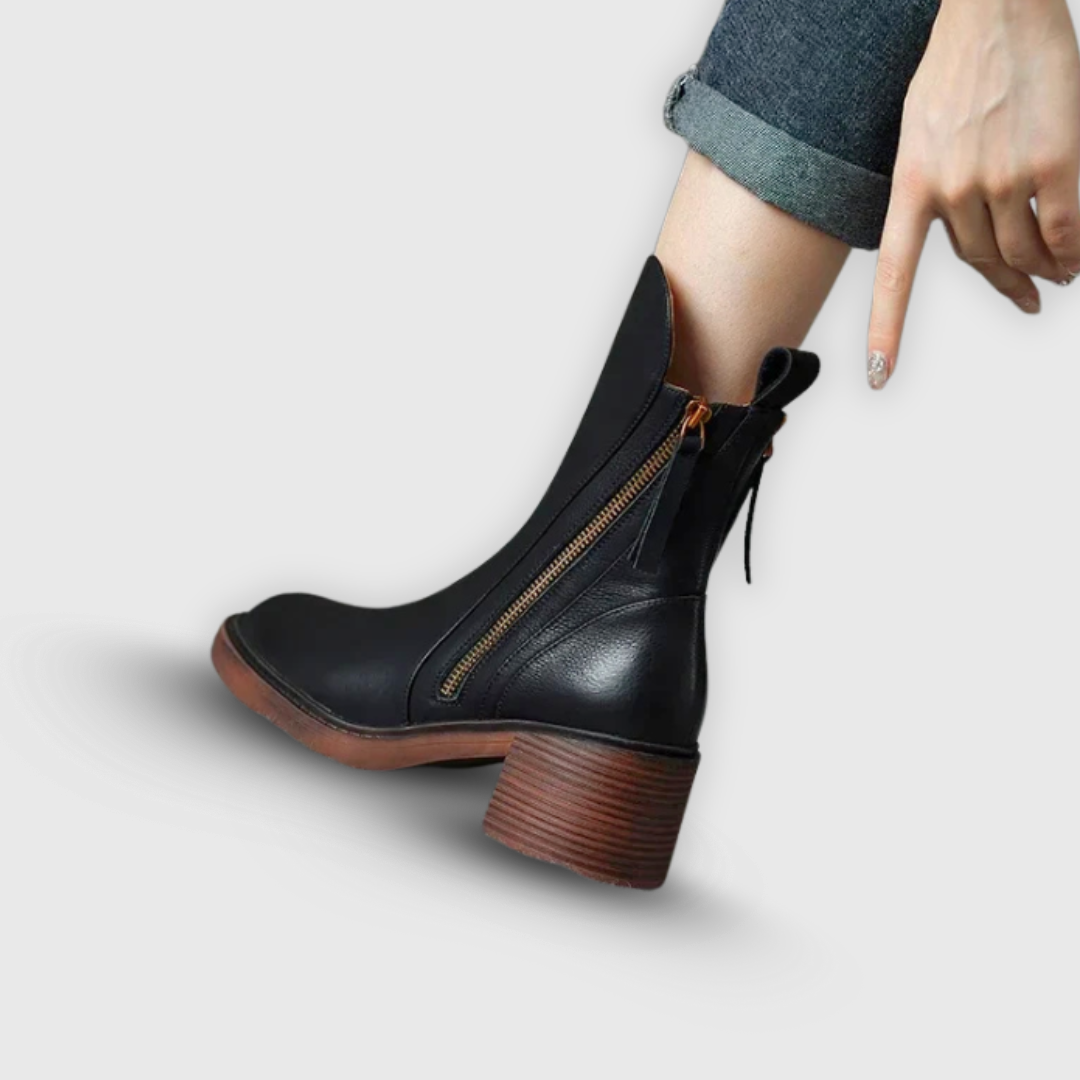 Grazia – Timeless Elegant Ankle Boots with Block Heel