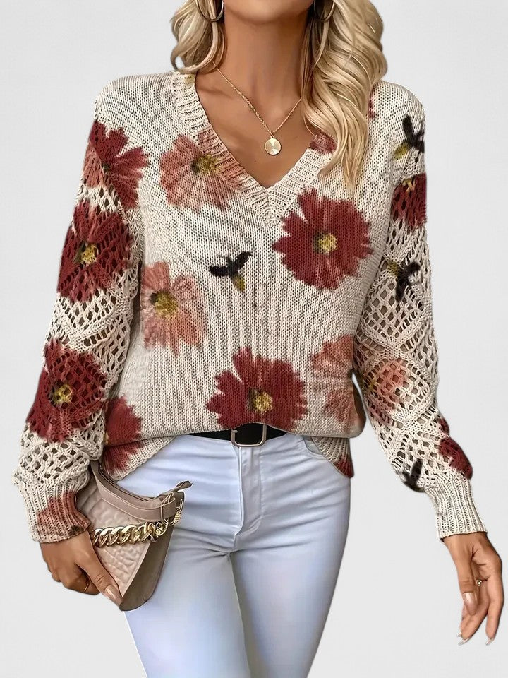 Aurélie – Timeless Floral Sweater