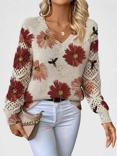 Aurélie – Timeless Floral Sweater