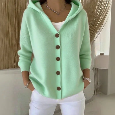 Nylah – Elegant Hooded Vest with Buttons