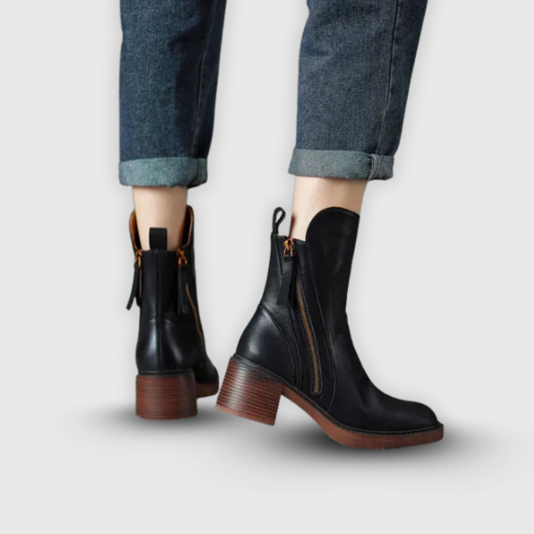 Grazia – Timeless Elegant Ankle Boots with Block Heel