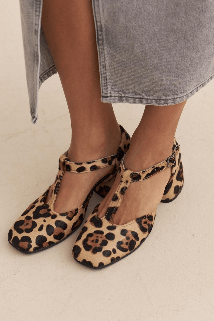 MARGHERITA | T-STRAP ANIMAL PRINT SHOES