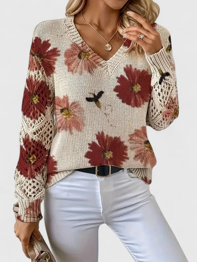 Aurélie – Elegant Floral Cardigan