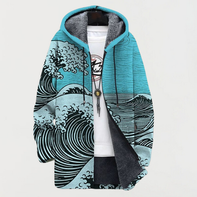 Kai – Elegant Wave Art Hoodie