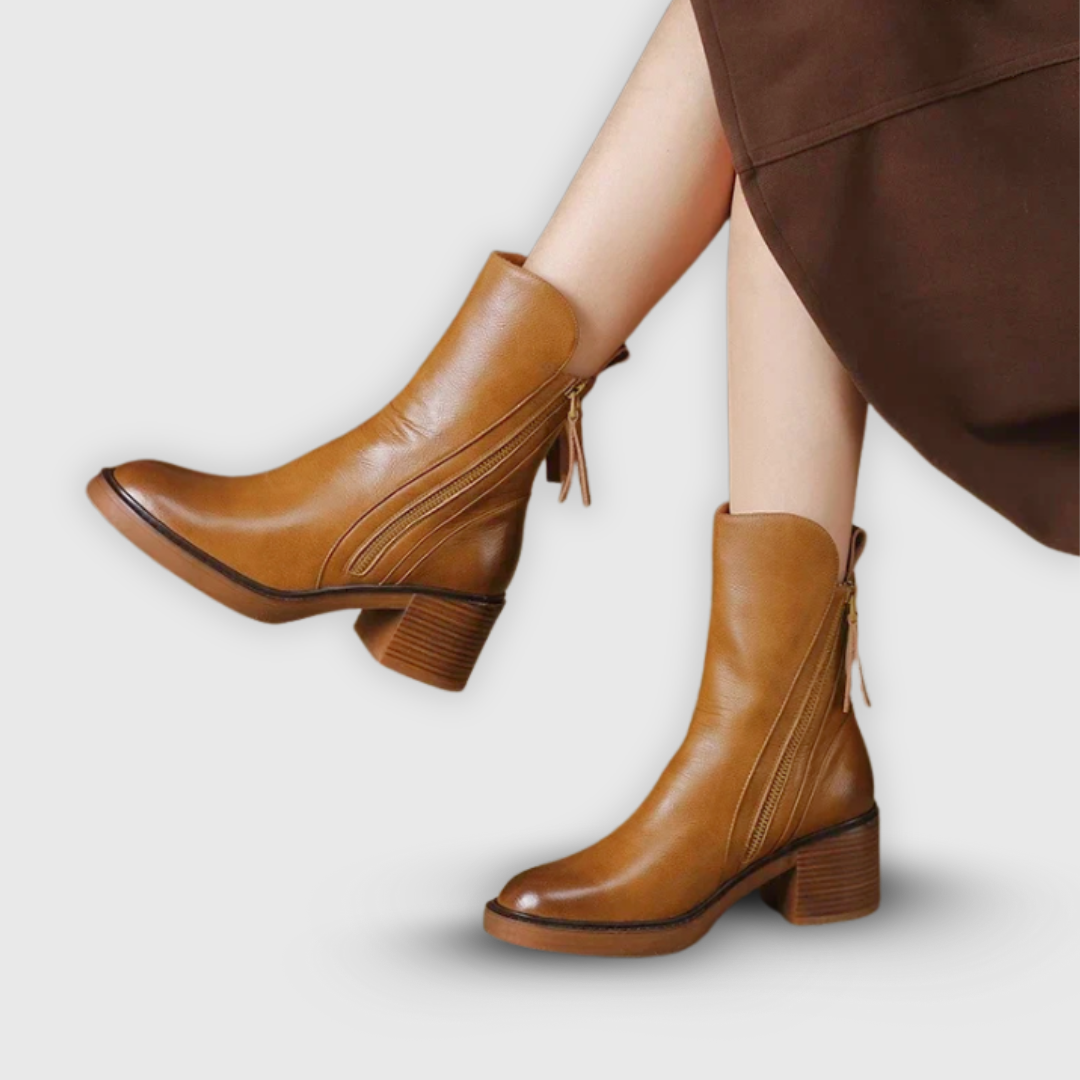 Grazia – Timeless Elegant Ankle Boots with Block Heel