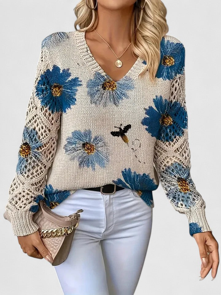 Aurélie – Timeless Floral Sweater