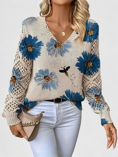 Aurélie – Timeless Floral Sweater