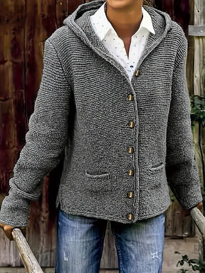Bressan – Elegant Cardigan with Long Sleeves and Hood