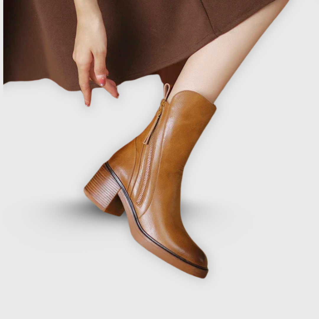 Grazia – Timeless Elegant Ankle Boots with Block Heel