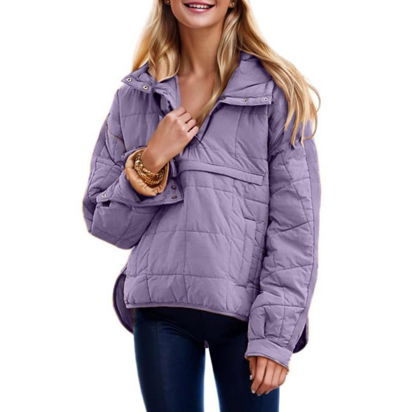 Joy™ – Elegant Oversized Hooded Pullover Jacket