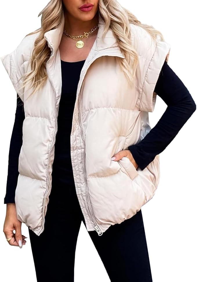 Charlotte™ - Warm Soft Puffer Solid Short Sleeve Jacket