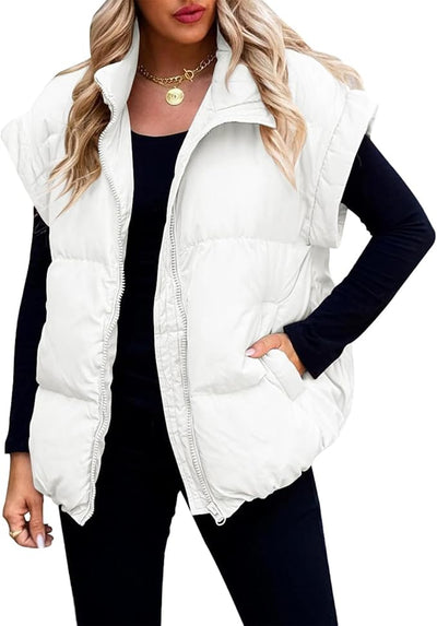 Charlotte™ - Warm Soft Puffer Solid Short Sleeve Jacket