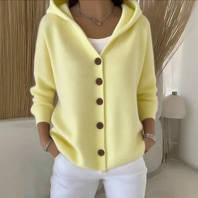 Nylah – Elegant Hooded Vest with Buttons