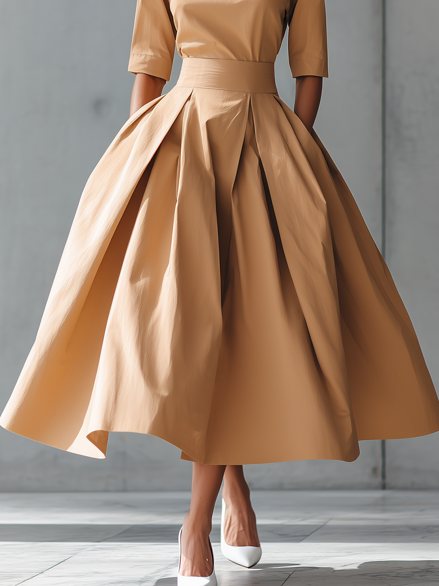 Structured Maxi Dress – Elegant Cotton Maxi Dress