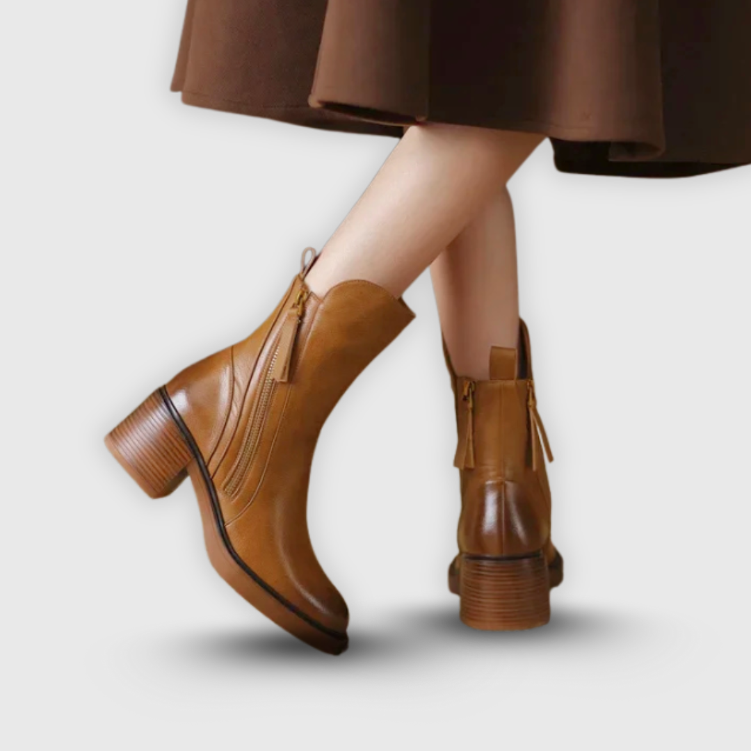 Grazia – Timeless Elegant Ankle Boots with Block Heel