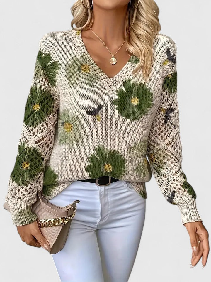 Aurélie – Timeless Floral Sweater