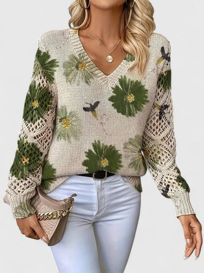 Aurélie – Timeless Floral Sweater
