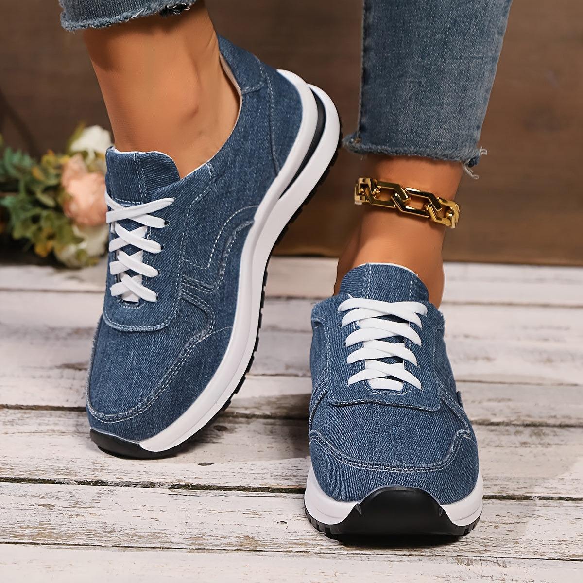 Lizzy™ – Elegant Orthopedic Denim Sneakers
