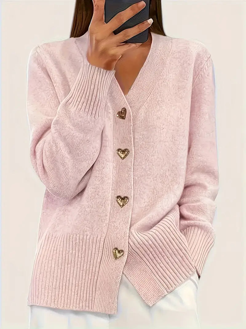 ADELE – Timeless Heart Button Cardigan