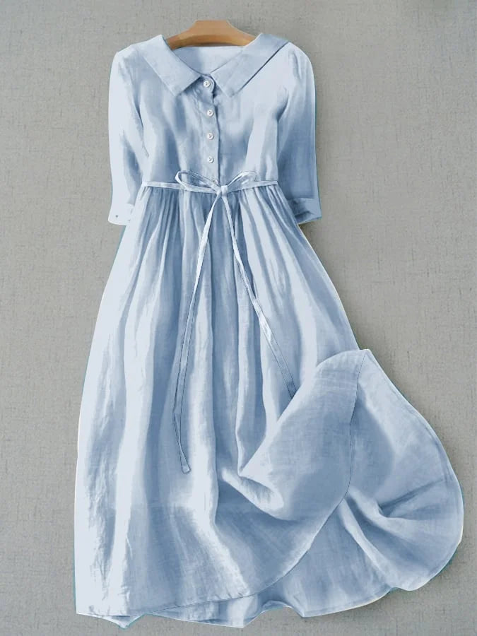 Doro – Timeless Elegant Dress with Waist Ties