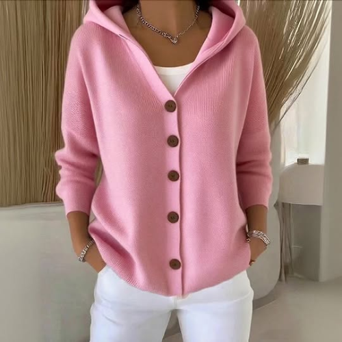 Nylah – Elegant Hooded Vest with Buttons