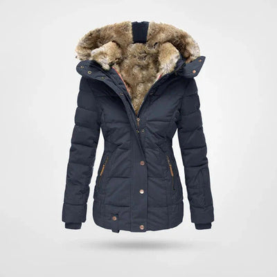 Elvira™ – Winter Jacket with Fur Collar and Slim Fit