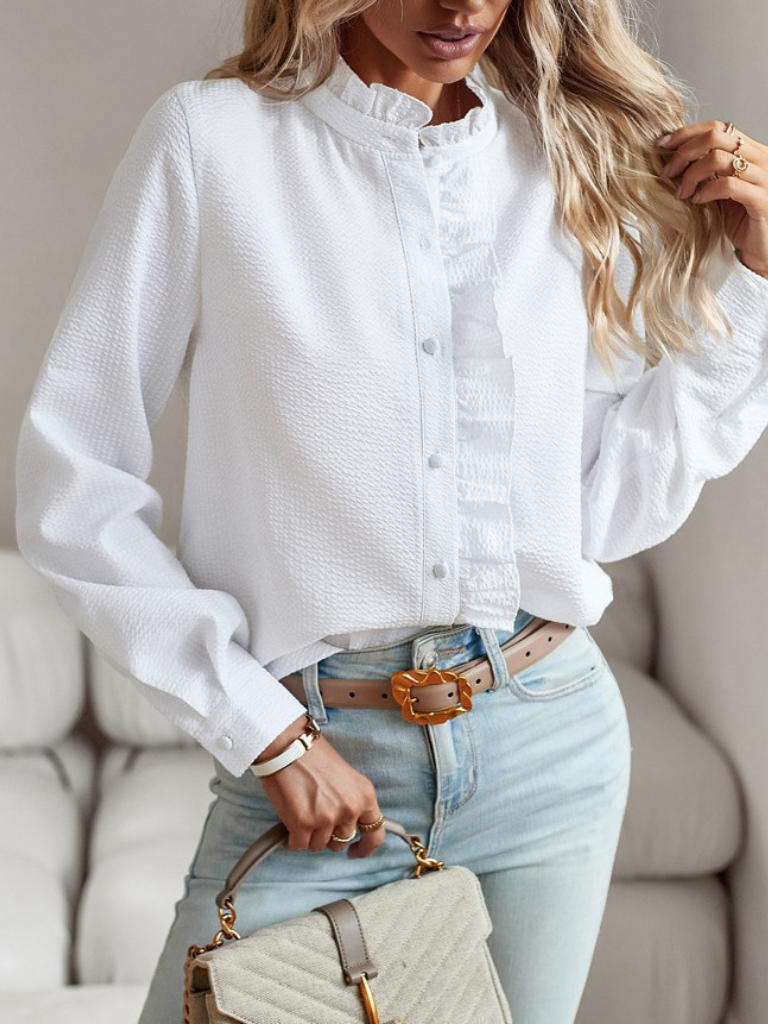 AURORA – Elegant Ruffle Blouse