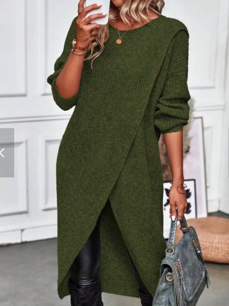 ARIA – Elegant Wrap Knit Dress