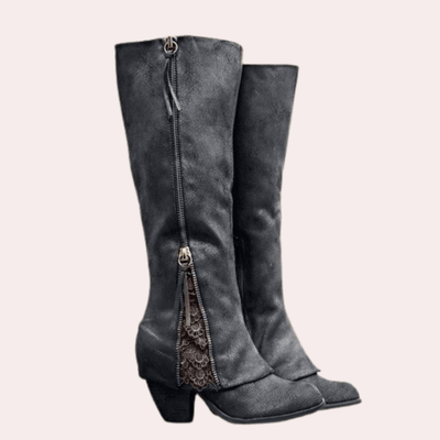 Clara – Elegant Lace Rider Boots