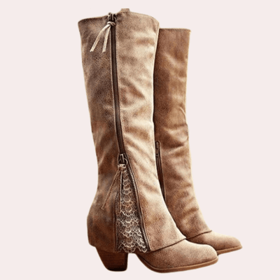 Clara – Elegant Lace Rider Boots