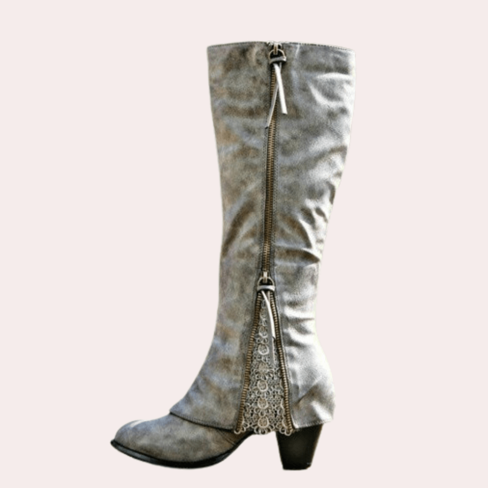 Clara – Elegant Lace Rider Boots