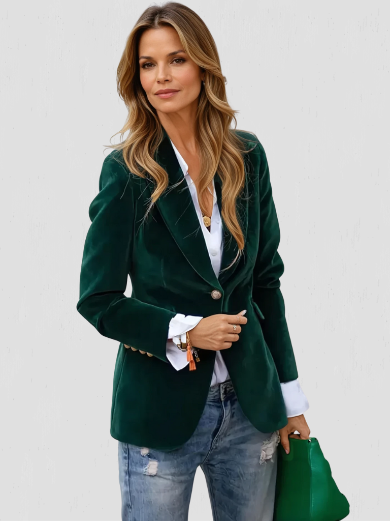 LUNA – Elegant Velvet Blazer
